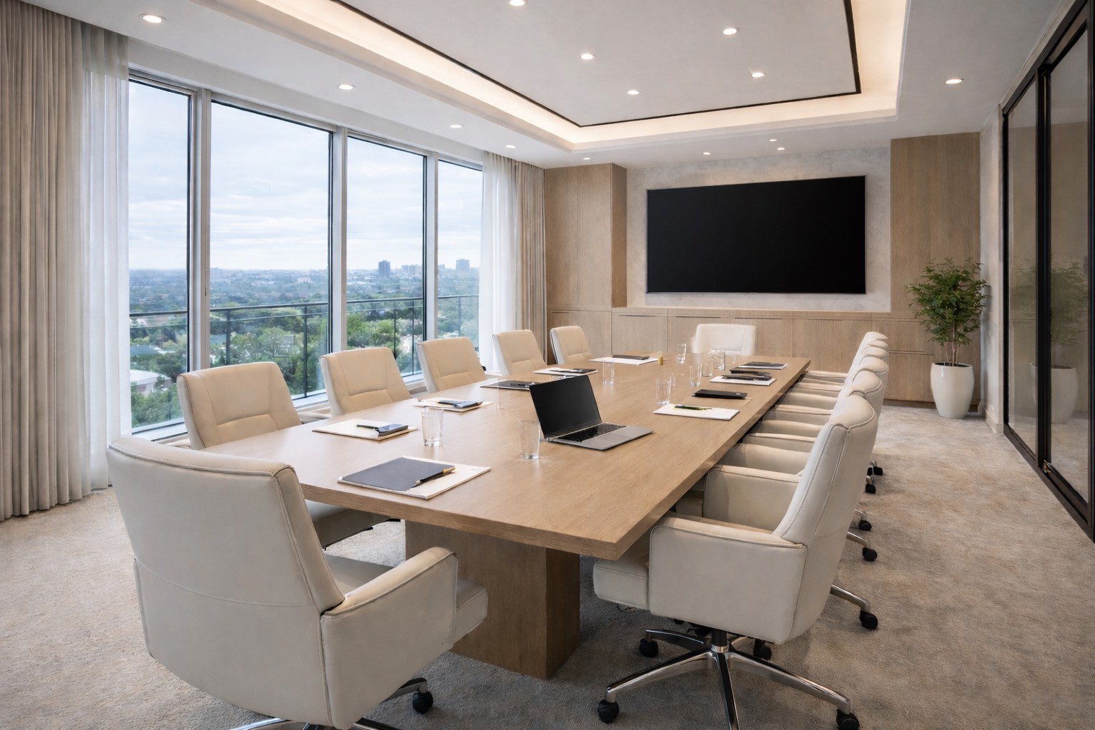 Sala de juntas moderna y profesional